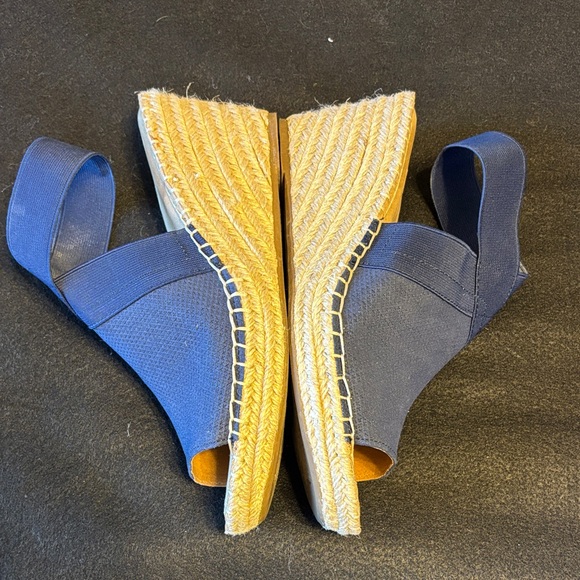 White Mountain Blue Wedge Sandals - Picture 8 of 8